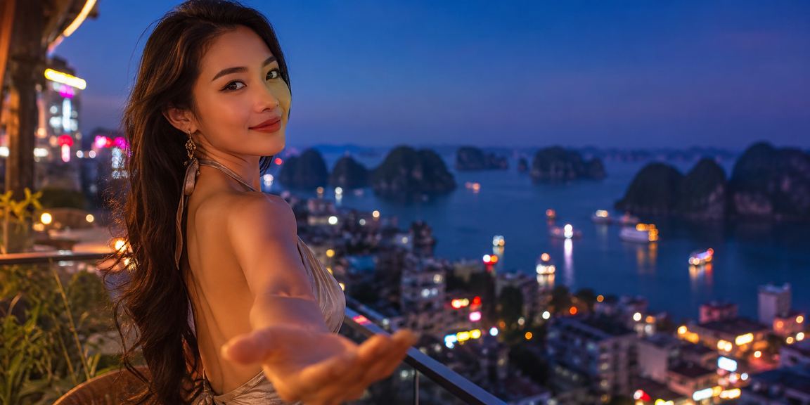 Người chơi trẻ tận hưởng trải nghiệm cá cược VIP tại vịnh Hạ Long Việt Nam