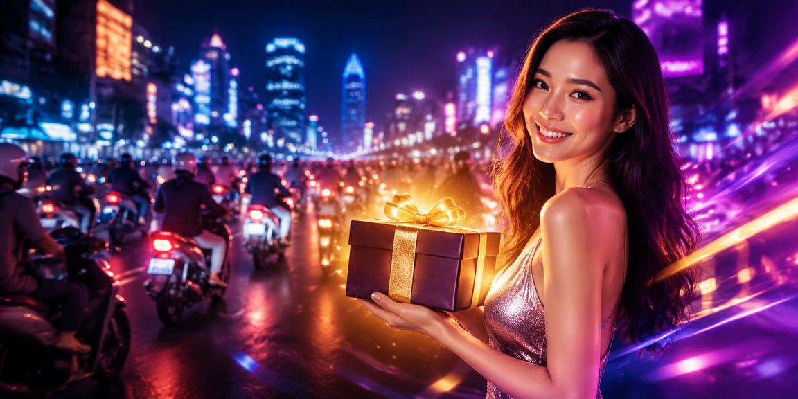 Khung cảnh neon sôi động tại TP Hồ Chí Minh phản ánh trải nghiệm casino trực tuyến ban đêm