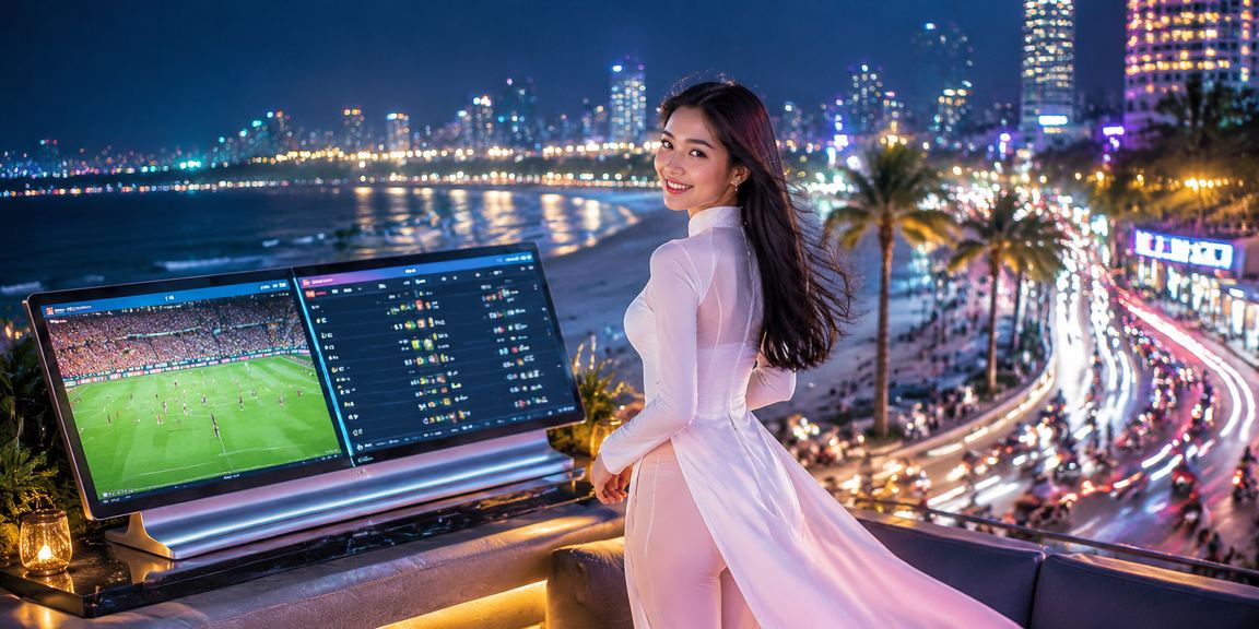 Người xem kèo bóng đá tại Vũng Tàu trong trang phục áo dài truyền thống